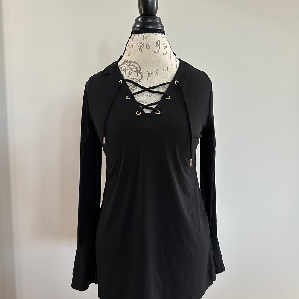 Michael Kors Black Cut Out Blouse